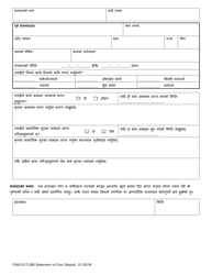 Form F242-017-280 Statement of Facts - Washington (Nepali), Page 4