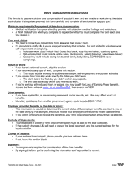 Form F242-052-000 Work Status Form - Washington, Page 2