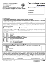 Document preview: Formulario F242-052-999 Formulario De Estado De Empleo - Washington (Spanish)