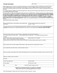 Form F242-079-293 Application to Reopen Claim Due to Worsening Condition - Washington (English/Romanian), Page 2