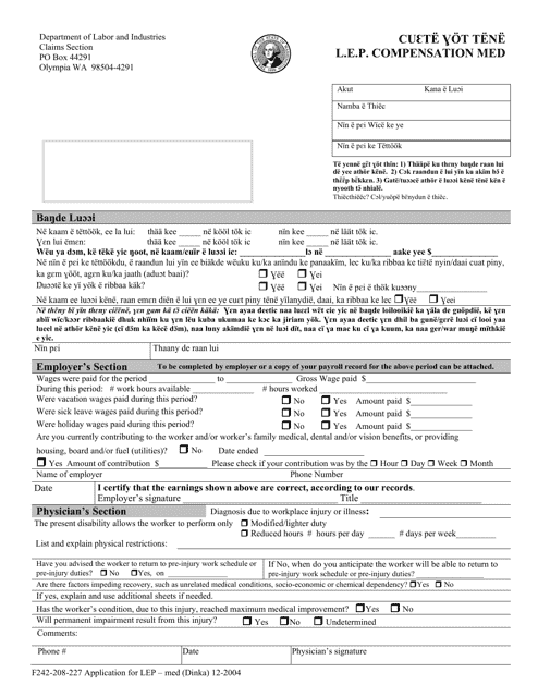 Form F242-208-227 Application for L.e.p. Compensation Med - Washington (English/Dinka)