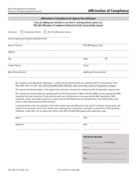 Document preview: Form DOH-1881 Affirmation of Compliance - New York