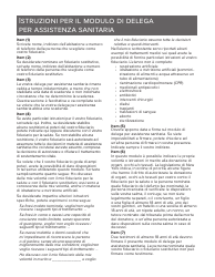 Form 1409 Health Care Proxy Designation Form - New York (Italian), Page 6