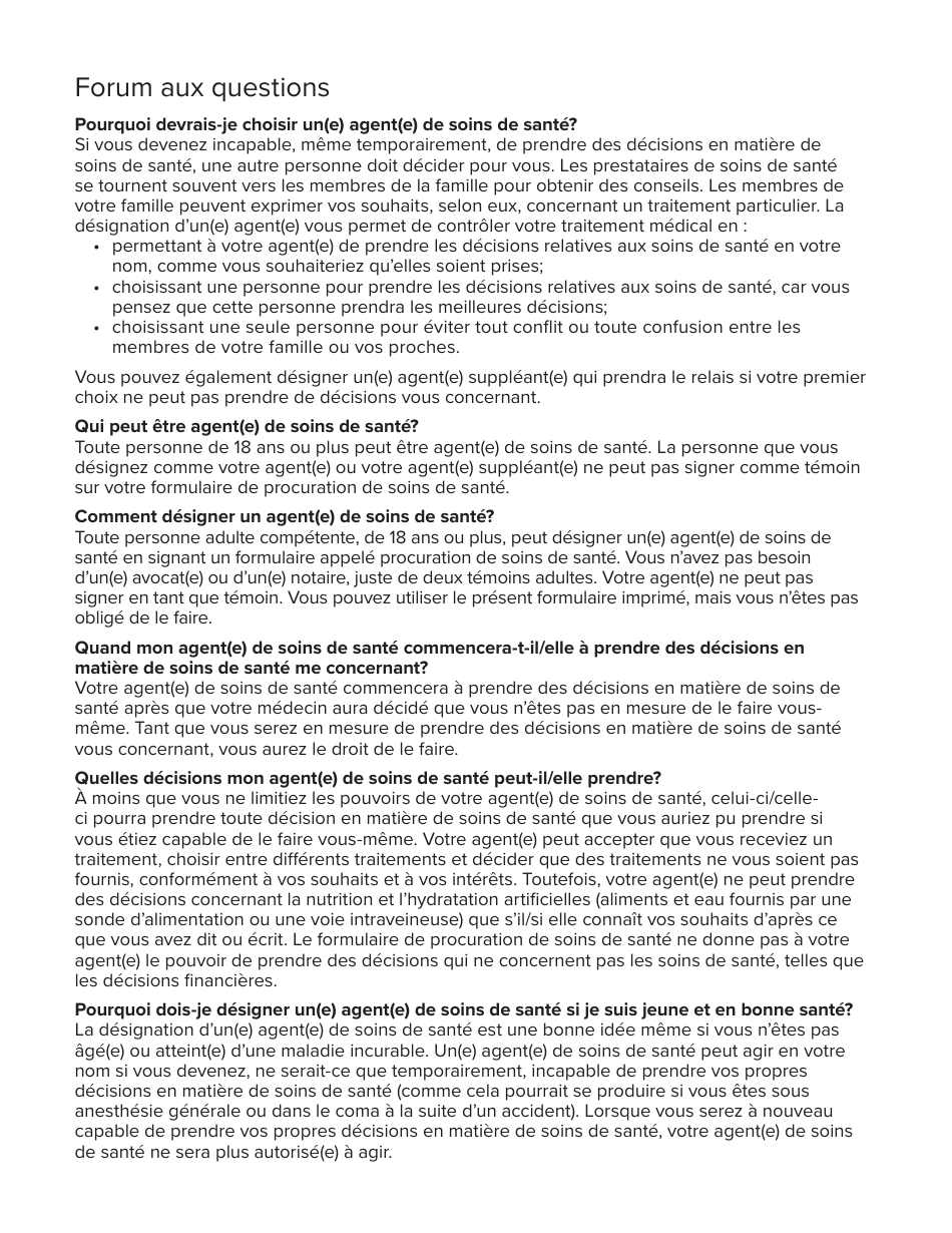 Form 1404 Health Care Proxy Designation Form - New York (French), Page 3