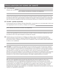 Form 1404 Health Care Proxy Designation Form - New York (French), Page 7