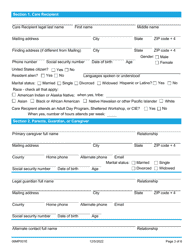 Form 06MP001E Request for Developmental Disabilities Services - Oklahoma, Page 3