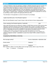 Form 06MP001E Request for Developmental Disabilities Services - Oklahoma, Page 5