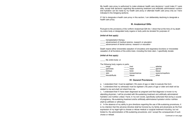 Advance Directive for Health Care - Oklahoma, Page 3