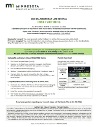 CPA Firm Permit Late Renewal - Minnesota