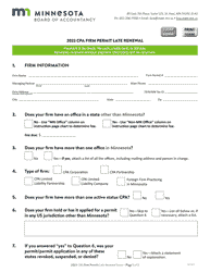 CPA Firm Permit Late Renewal - Minnesota, Page 2