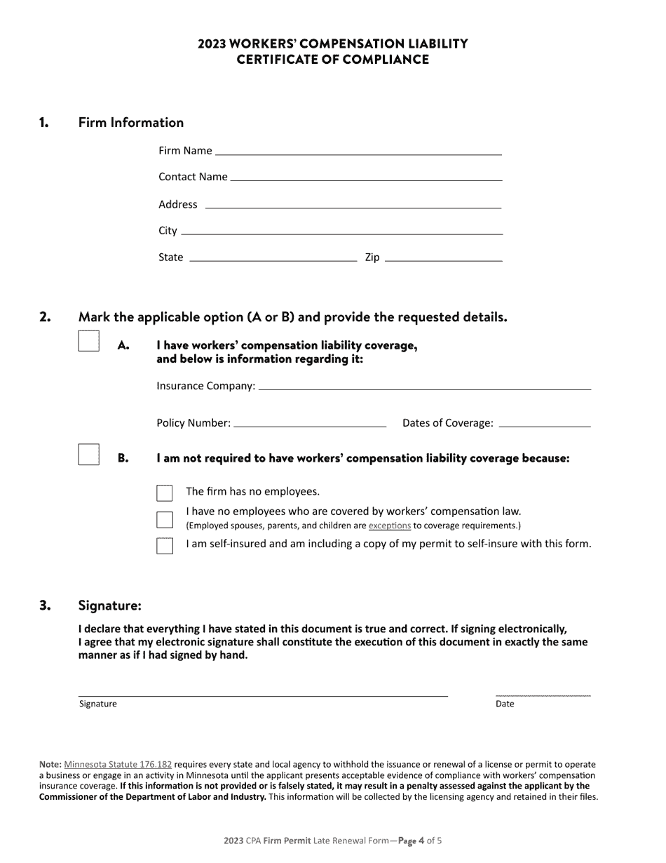 CPA Firm Permit Late Renewal - Minnesota, Page 5