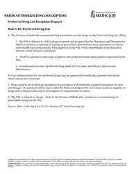 Prior Authorization Packet - Preferred Drug List Exception Request - Mississippi, Page 2