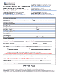 Document preview: Universal Prior Authorization Form - Mississippi