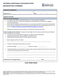 Prior Authorization Packet - Max Unit Override - Mississippi, Page 3