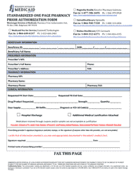 Document preview: Prior Authorization Packet - Max Unit Override - Mississippi