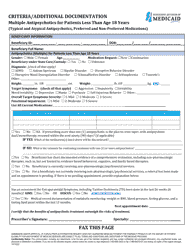 Prior Authorization Packet - Multiple Concurrent Antipsychotics for Beneficiaries (Age 18) - Mississippi, Page 2