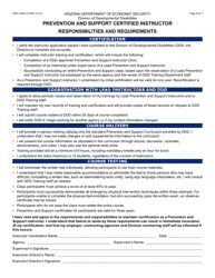 Form DDD-1693A Prevention and Support New Instructor Clinic Packet - Arizona, Page 6
