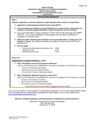 Form DBPR CPA9 Reinstatement of a Null and Void License - Florida, Page 2
