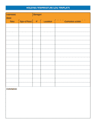 Form CR-011353 Holding Temperature Log Template - South Carolina, Page 2