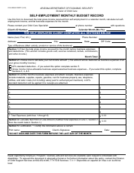 Document preview: Form CCA-0228A Self-employment Monthly Budget Record - Arizona