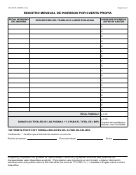 Formulario CCA-0227A-S Registro Mensual De Ingresos Por Cuenta Propia - Arizona (Spanish), Page 2