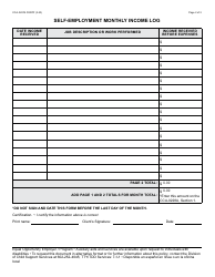 Form CCA-0227A Self-employment Monthly Income Log - Arizona, Page 2