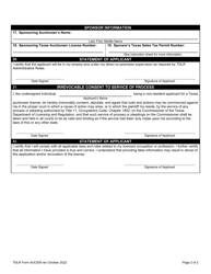 TDLR Form AUC005 Associate Auctioneer License Application - Texas, Page 4