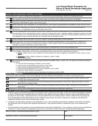 Form 4400-289 Low Hazard Waste Exemption for Reuse of Street Sweepings Application - Wisconsin, Page 2