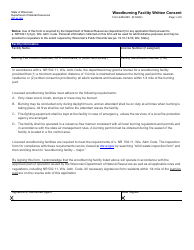 Form 4400-060 Woodburning Facility Written Consent - Wisconsin