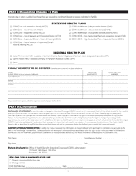 Form A10661 Extended Coverage/Cobra Change Request - Commonwealth of Virginia Health Benefits Program - Virginia, Page 2