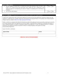 Application for Reinstatement of Licensed Professional Counselor (Lpc), Licensed Marriage and Family Therapist (Lmft), Licensed Substance Abuse Treatment Practitioners (Lsatp), Resident in Counseling License, Resident in Marriage and Family Therapy and Resident in Substance Abuse Treatment Following Revocation or Suspension - Virginia, Page 5