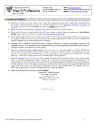 Application for Reinstatement Application for Reinstatement of Resident in Counseling, Resident in Marriage and Family Therapy or Resident in Substance Abuse Treatment License - Virginia, Page 2