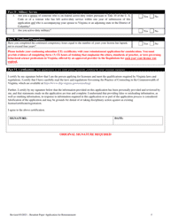Application for Reinstatement Application for Reinstatement of Resident in Counseling, Resident in Marriage and Family Therapy or Resident in Substance Abuse Treatment License - Virginia, Page 5