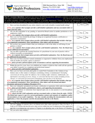 Reinstatement for a Certified Substance Abuse Counselor (Csac) or Certified Substance Abuse Counselor Assistant (Csac-A) Following Disciplinary Action - Virginia, Page 4