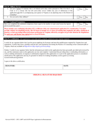 Application for Reinstatement of Licensed Professional Counselor (Lpc) , Licensed Marriage and Family Therapist (Lmft) and Licensed Substance Abuse Treatment Practitioners (Lsatp) - Virginia, Page 5