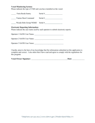 Summer/Fall Aggregate Program for Black Sea Bass Application Form - Rhode Island, Page 3