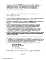 Formulario CCR VITAL02 Aplicacion Para Copia Certificada De Acta De Defuncion - Ventura County, California (Spanish), Page 3