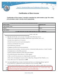 Document preview: Form C-6 Tool C-6: Annotated Business Certification of Zero Income - California