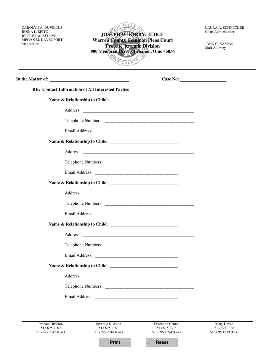 Motion for Continuance - Warren County, Ohio, Page 3