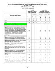 Form HCD SHL620C Residential Occupancies Application Checklist - California, Page 10