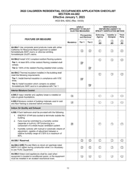 Form HCD SHL620C Residential Occupancies Application Checklist - California, Page 11