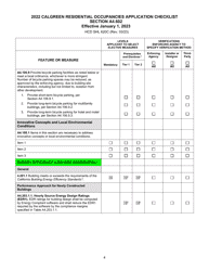 Form HCD SHL620C Residential Occupancies Application Checklist - California, Page 4