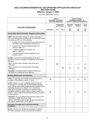 Form HCD SHL620C Residential Occupancies Application Checklist - California, Page 9