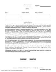Form 13.11 (SCO-CLC-PBT00) Application to Disburse Attorney Decedent&#039;s Trust Account(S) - Warren County, Ohio, Page 2