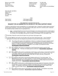 Document preview: Form JFS01849 Request for an Administrative Review of the Child Support Order - Warren County, Ohio
