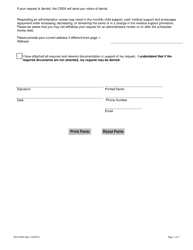 Form JFS01849 Request for an Administrative Review of the Child Support Order - Warren County, Ohio, Page 3