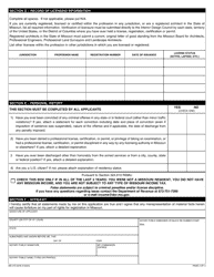Form MO375-0278 Application for Registration of Interior Designers - Missouri, Page 3