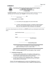 Document preview: Non-attorneys Representing Themselves (Unrepresented Litigants) Filling Agent/Pro Hac Vice "nyscef" Account Registration Form for Existing Cases - New York