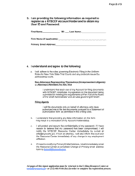 Non-attorneys Representing Themselves (Unrepresented Litigants) Filling Agent/Pro Hac Vice &quot;nyscef&quot; Account Registration Form for Existing Cases - New York, Page 2