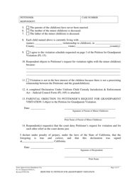 Form FL-16 Response to Petition for Grandparent Visitation - Imperial County, California, Page 2